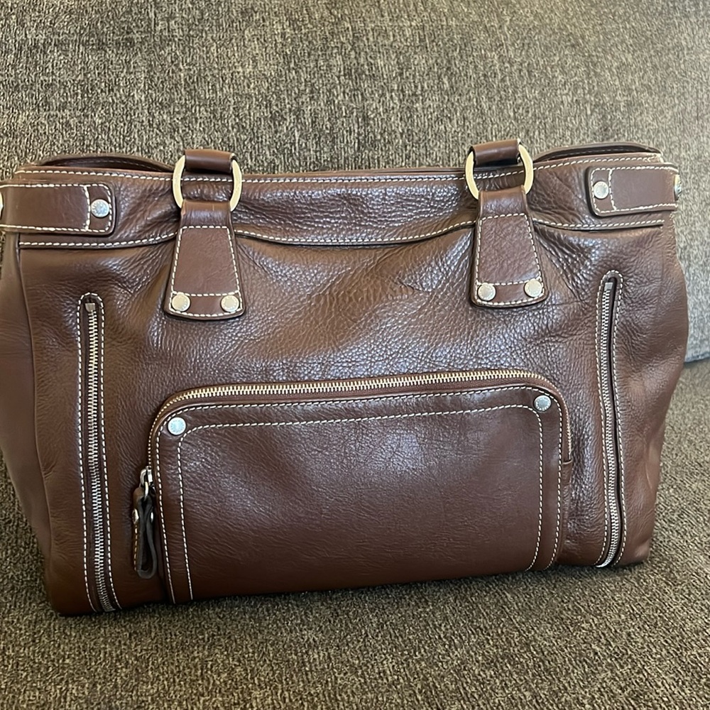 Longchamp Rich Brown Leather Satchel - Picture 3 of 16